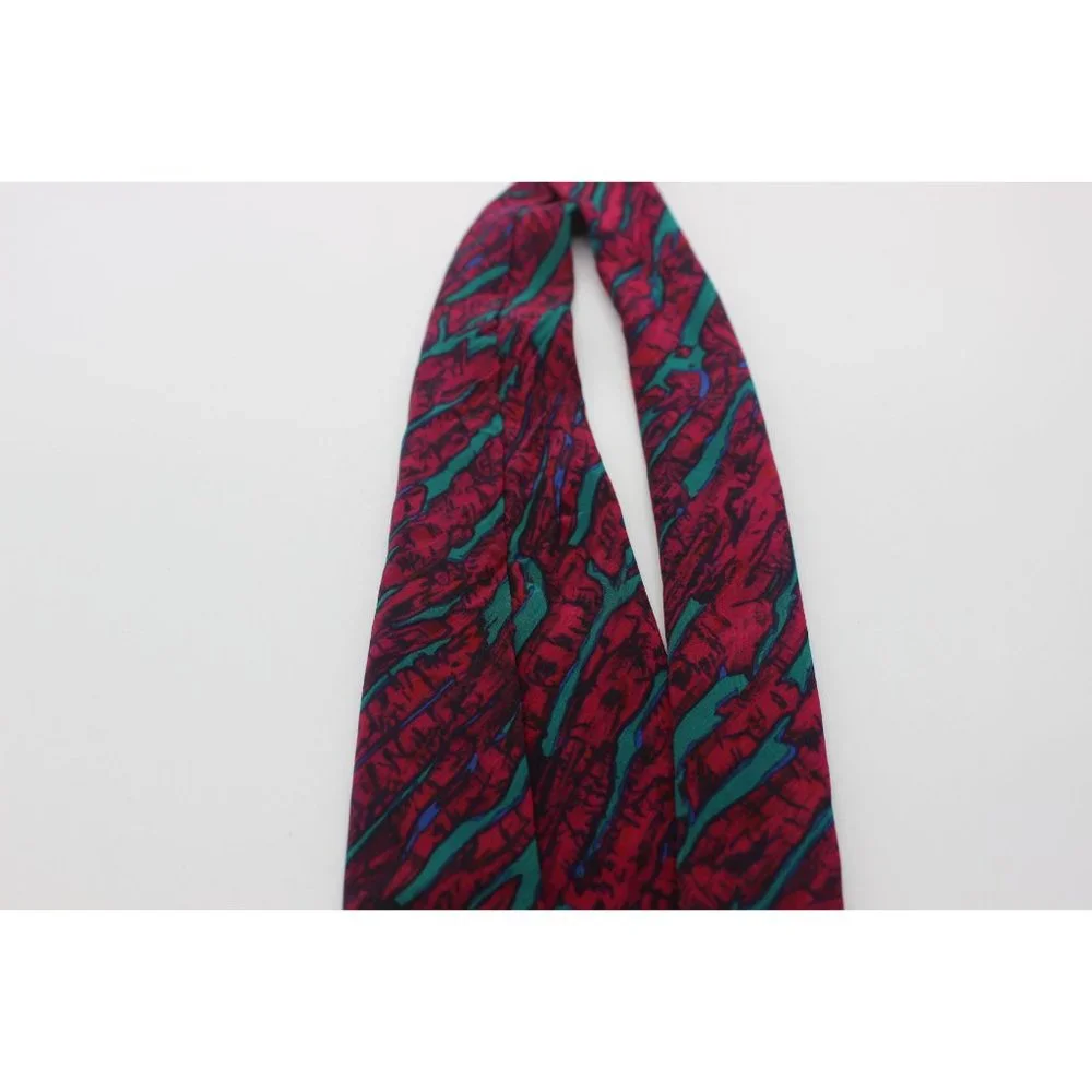 Vintage Stonehenge Molecular Expressions‎ scientific meteorite print silk tie
